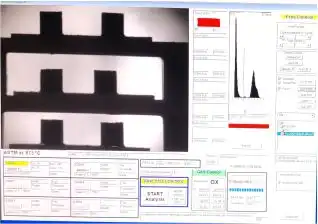 software interface, likely for analysis or control in an industrial setting, possibly related to pulp and paper processing or materials science, as suggested by the visible