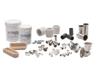 Consumables and Accessories used in elemental microanalysis, likely for CHNSO elemental analyzers. 