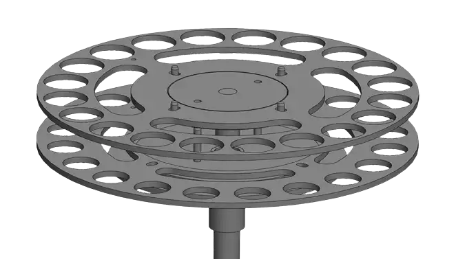 Thermogravimetric Analyzer (TGA), specifically the carousel or sample holder.